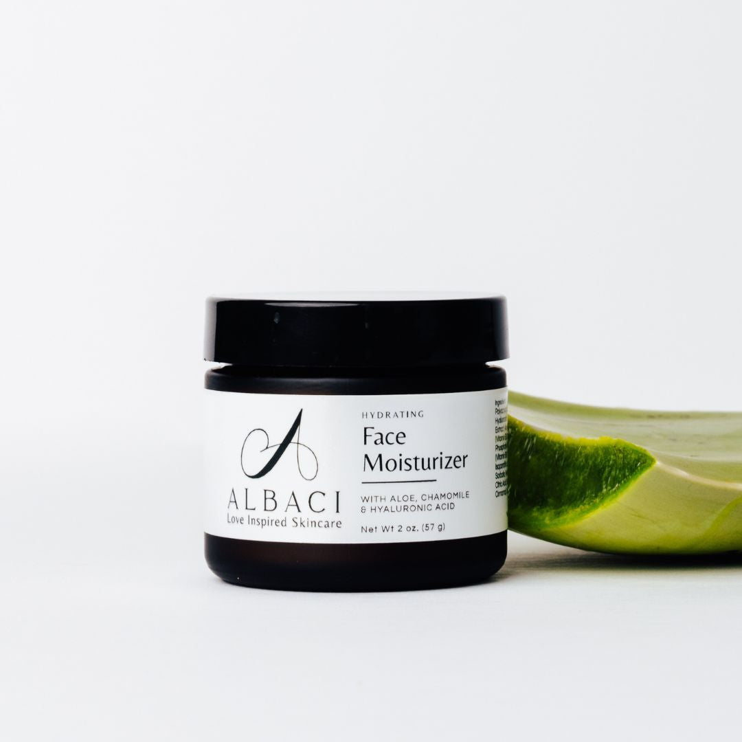 HYDRATING FACE MOISTURIZER - Aloe vera, Vitamin C, Hyaluronic acid, Vitamin B5