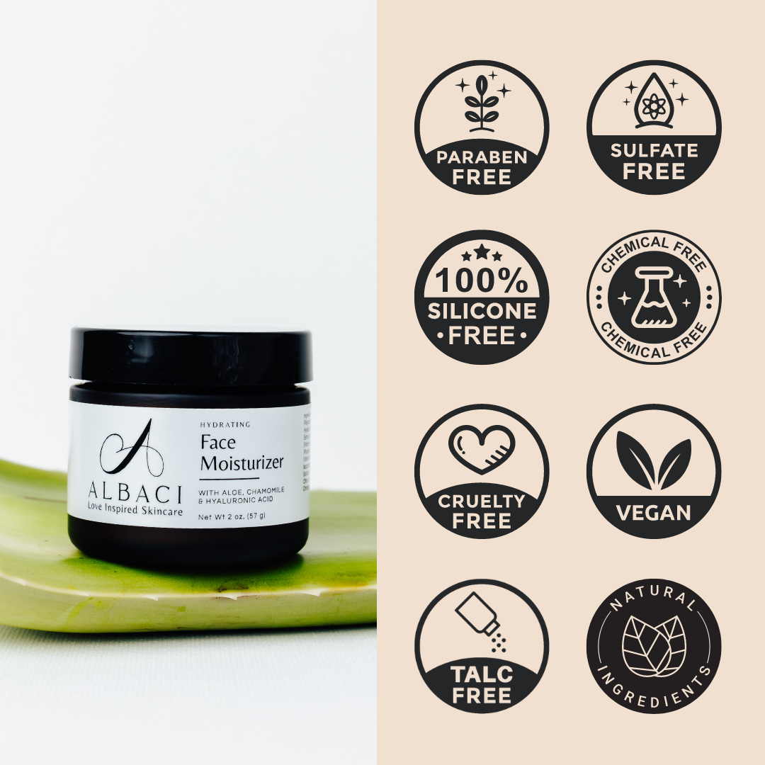 HYDRATING FACE MOISTURIZER - Aloe vera, Vitamin C, Hyaluronic acid, Vitamin B5